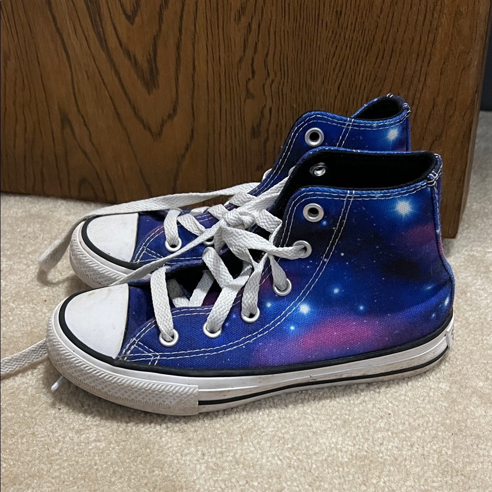 Converse Blue and Purple Kids High-Top Sneakers